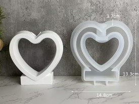 Molde silicona corazon hidroponia inclinado